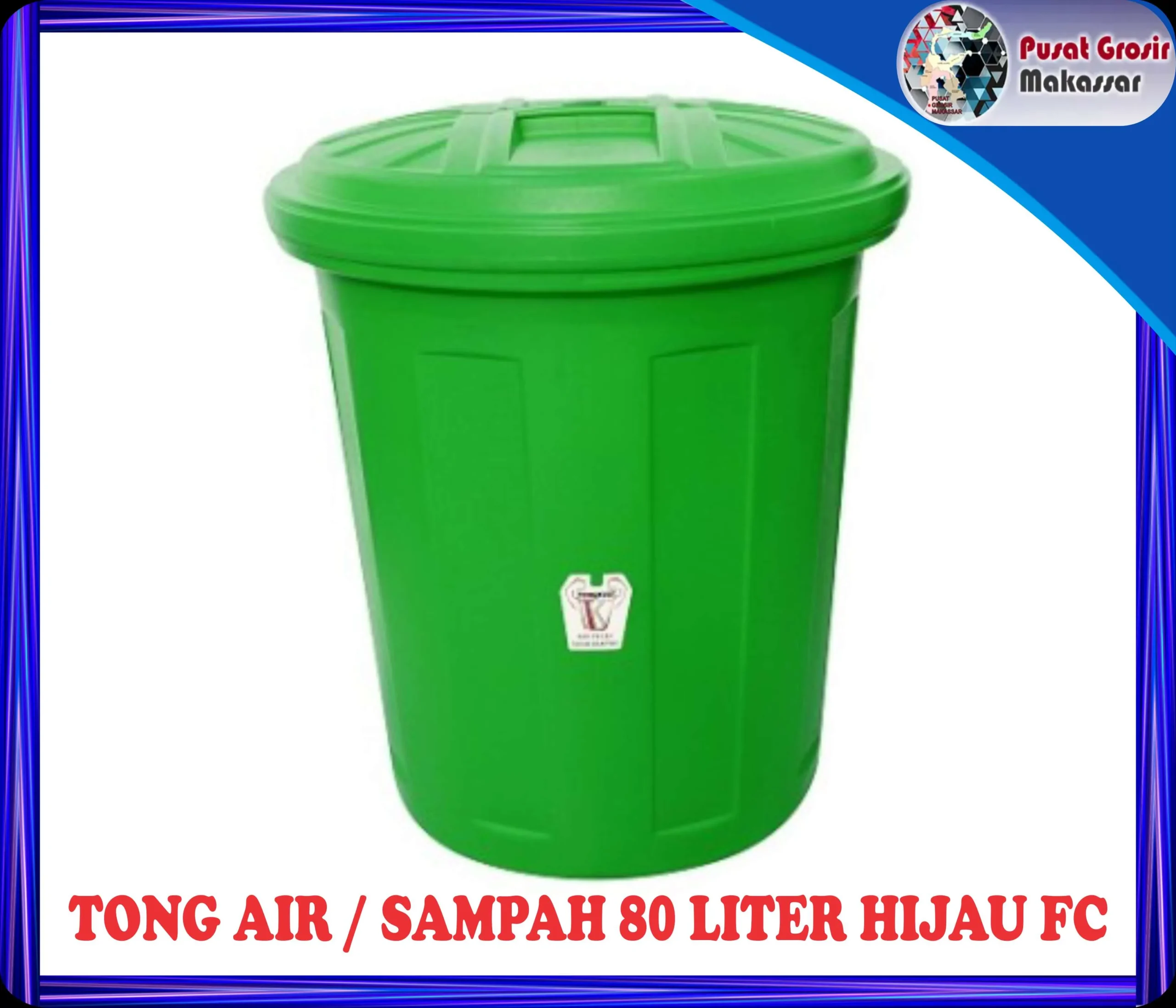 tong air sampah 80 liter hijau fc