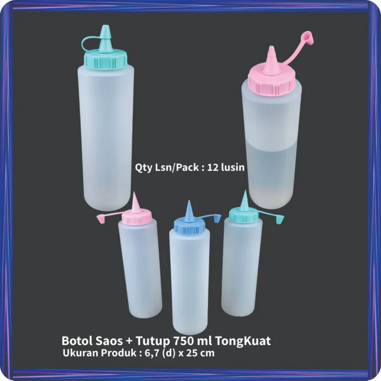 botol saos + tutup 750 ml