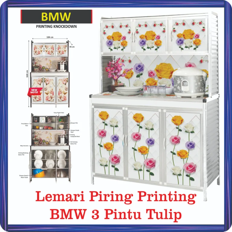 lemari piring printing bmw 3 pintu tulip