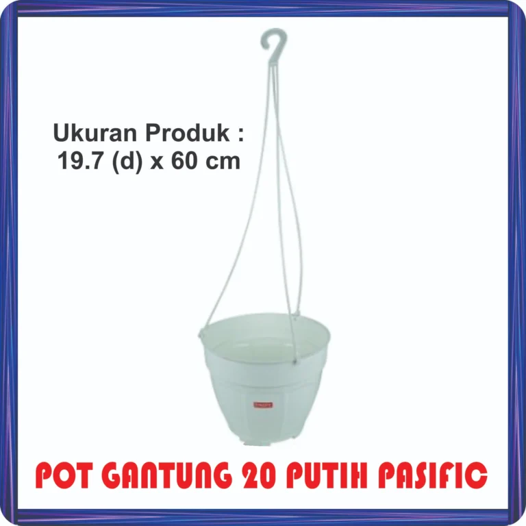 pot gantung 20 putih pasific