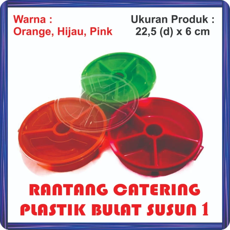 rantang catering plastik bulat susun 1