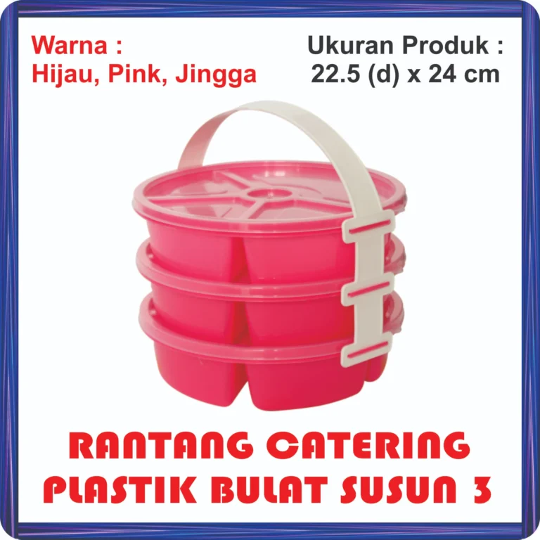 rantang catering plastik bulat susun 3