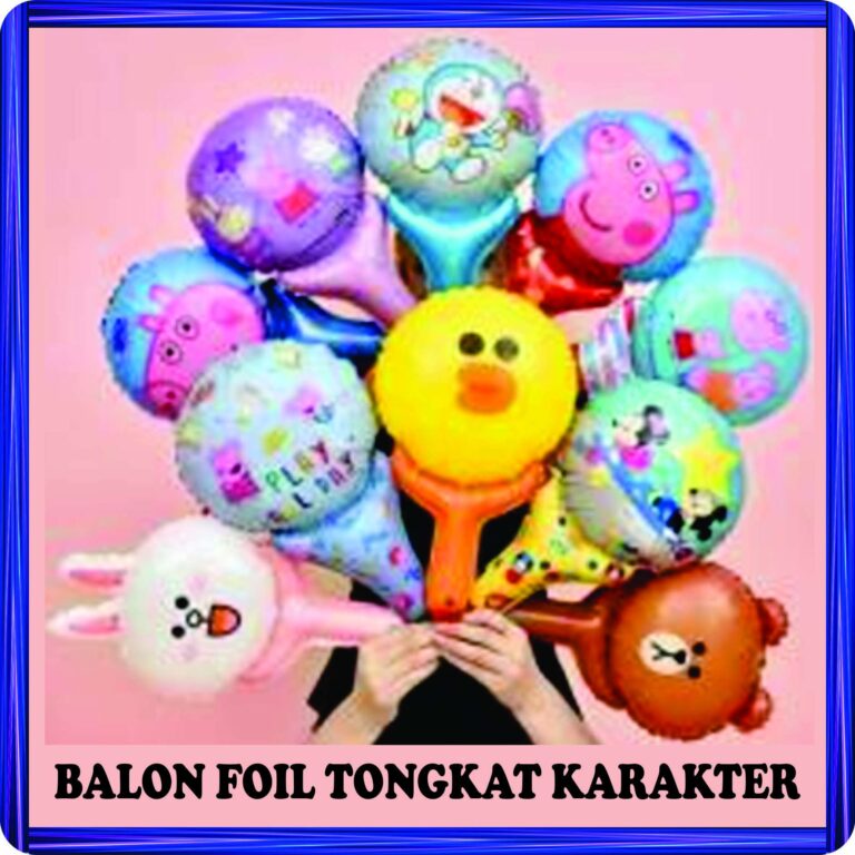 balon foil tongkat karakter