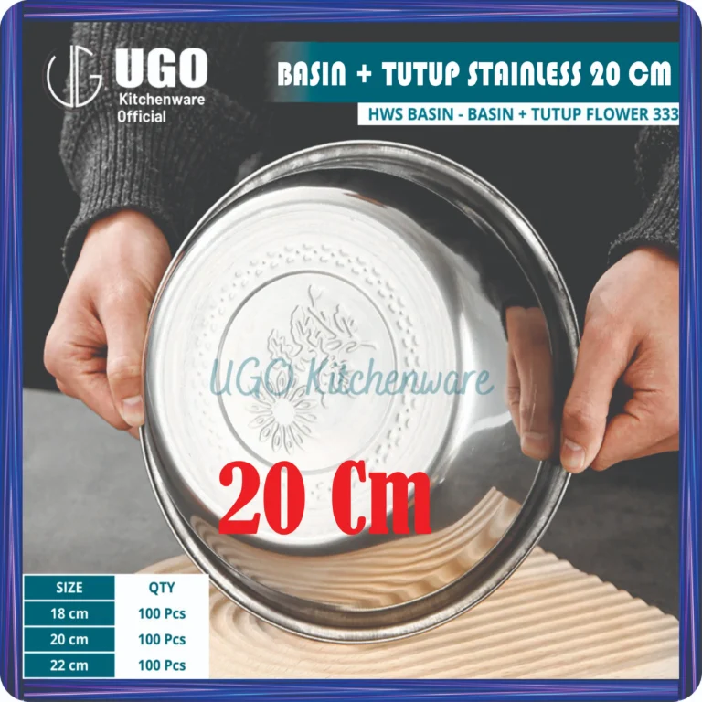 basin + tutup flower 333 stainless 20 cm