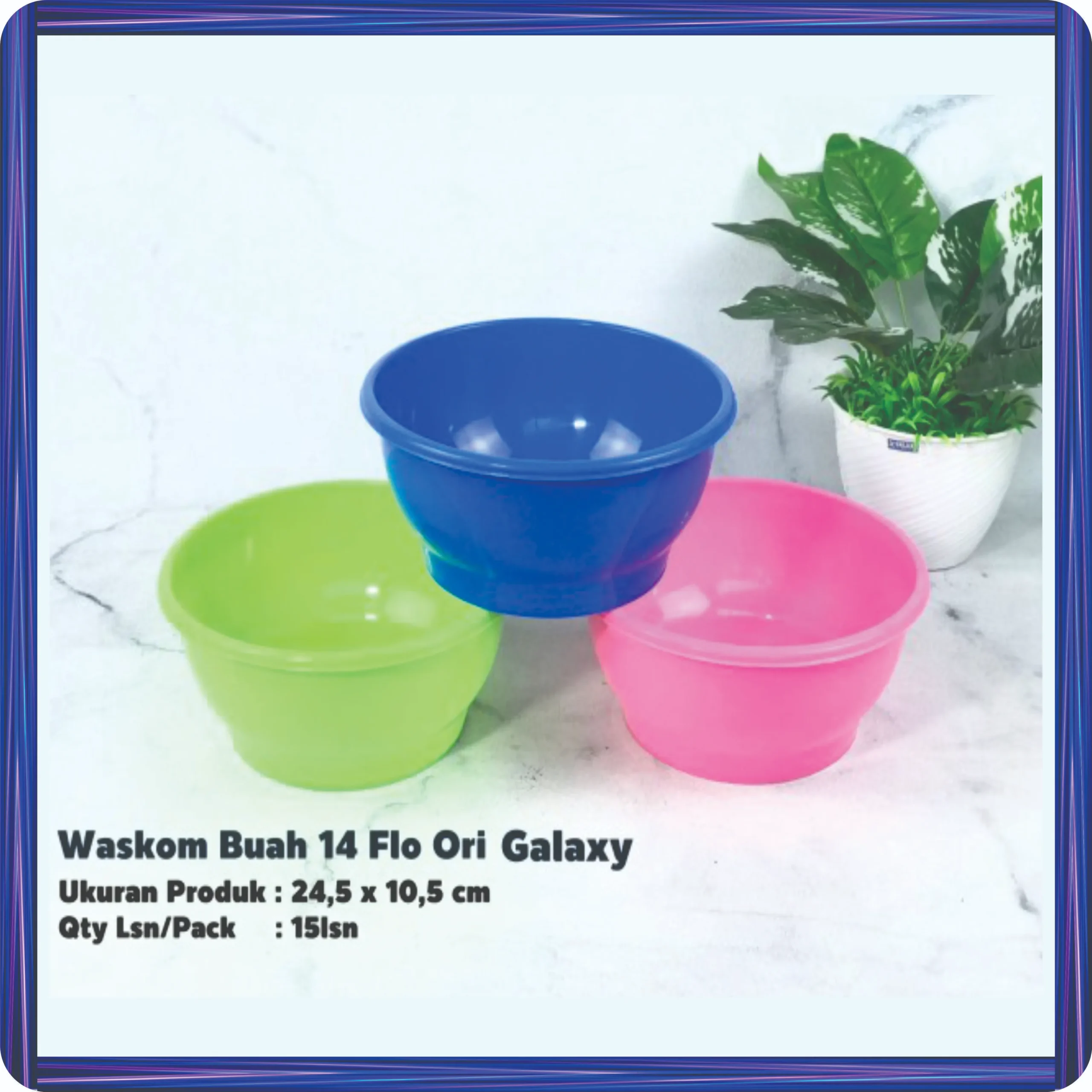 baskom buah 14 flo ori galaxy