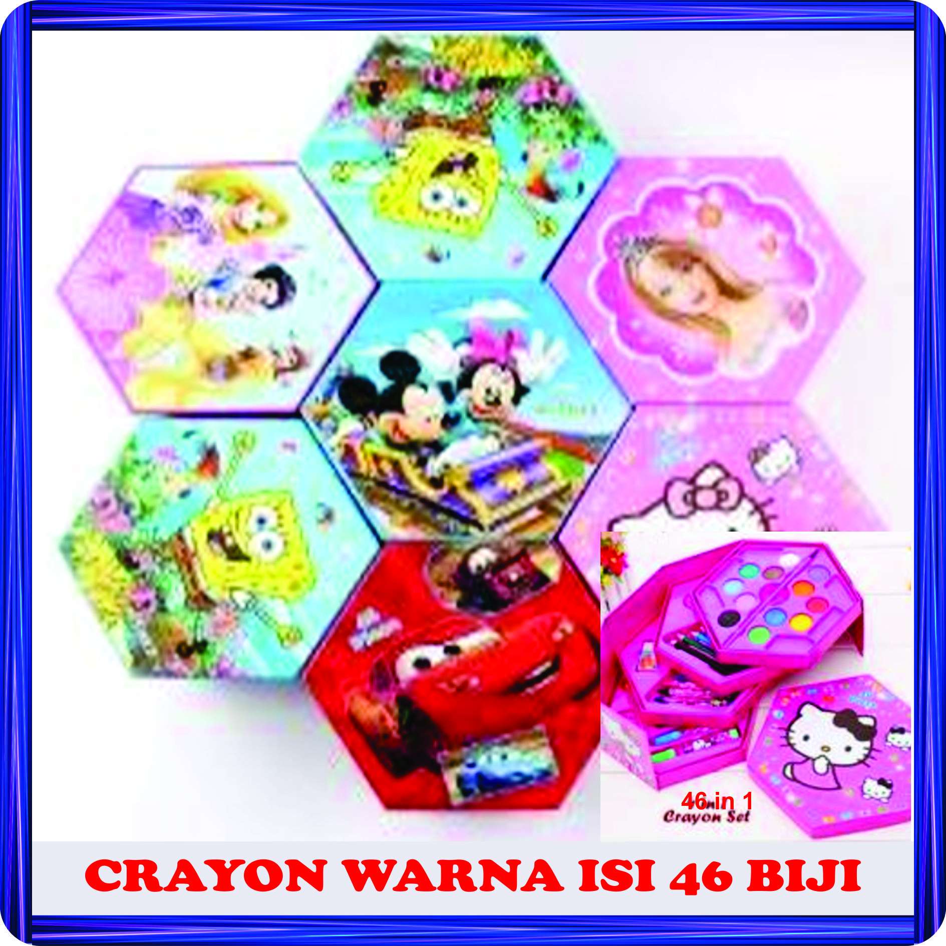 crayon warna isi 46 biji
