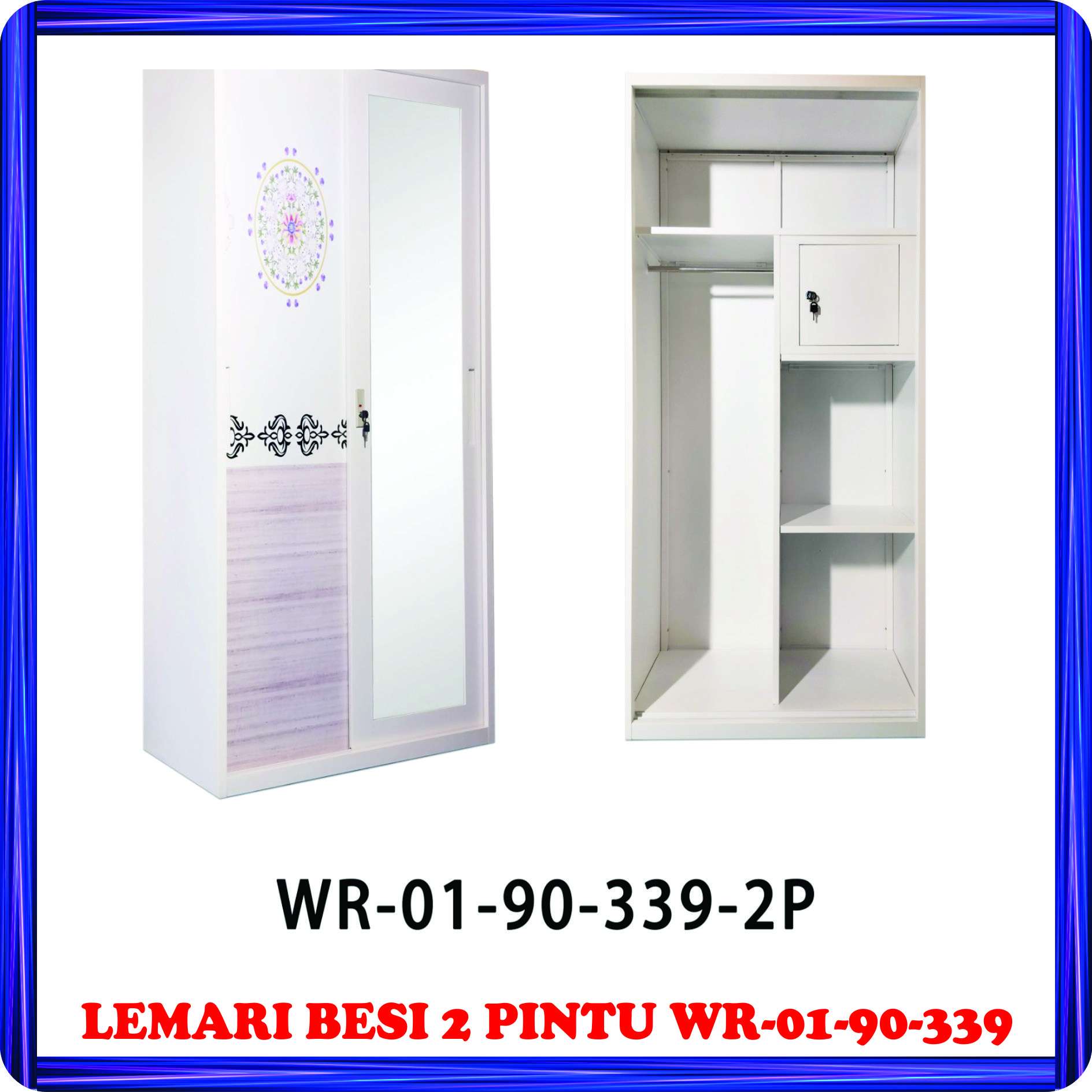 lemari besi 2 pintu wr 01 90 339