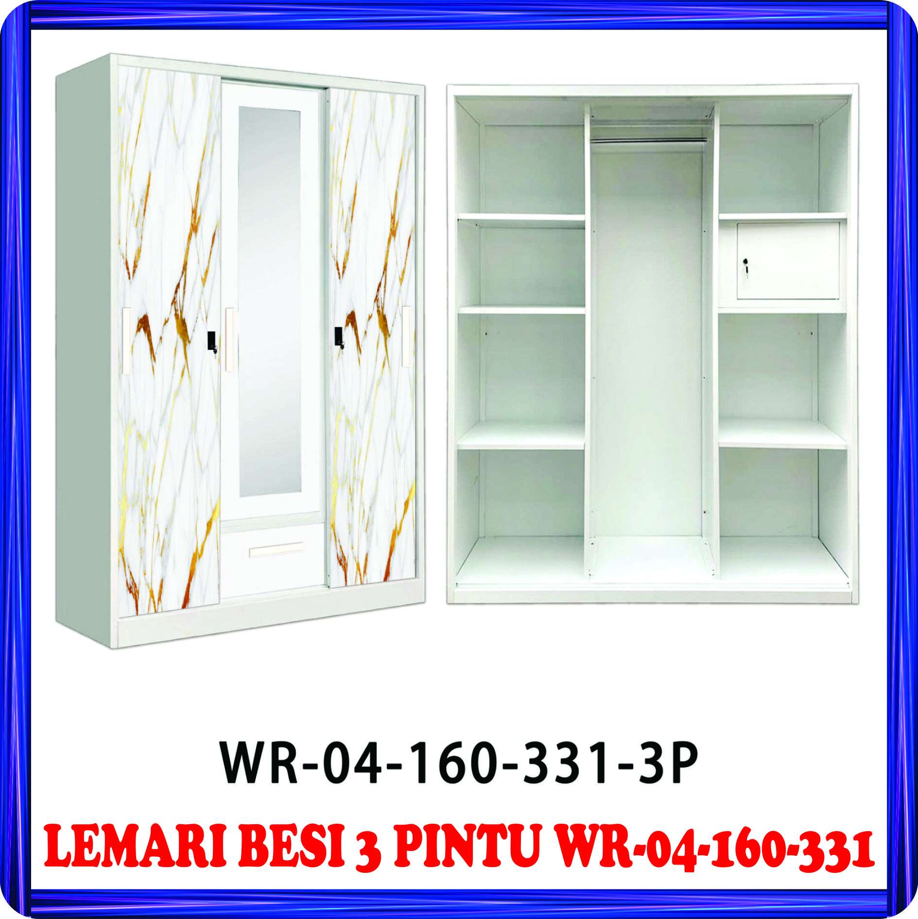 lemari besi 3 pintu wr 04 160 331