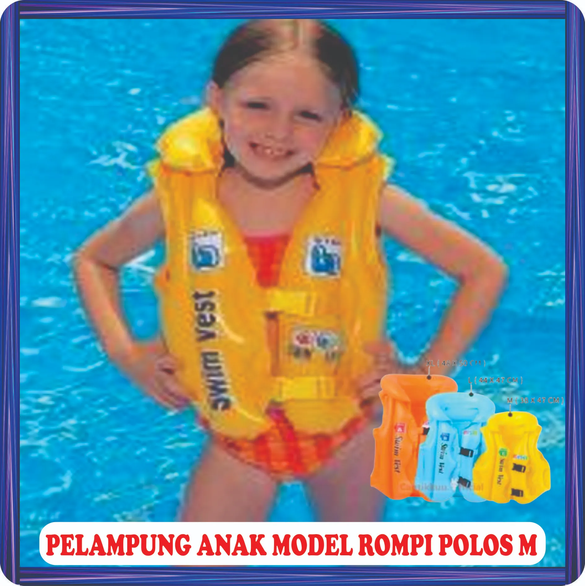 pelampung anak model rompi polos m