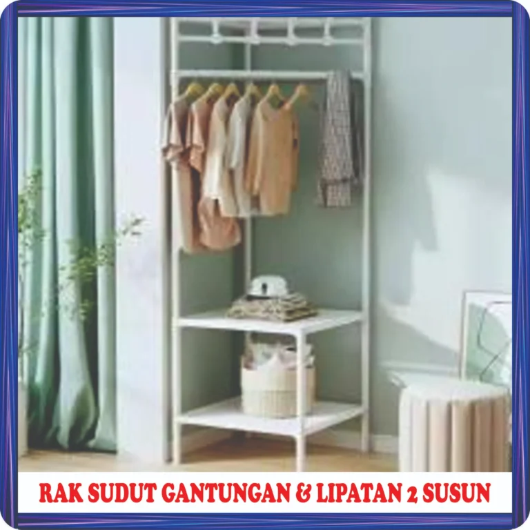 rak sudut gantungan & lipatan 2 susun