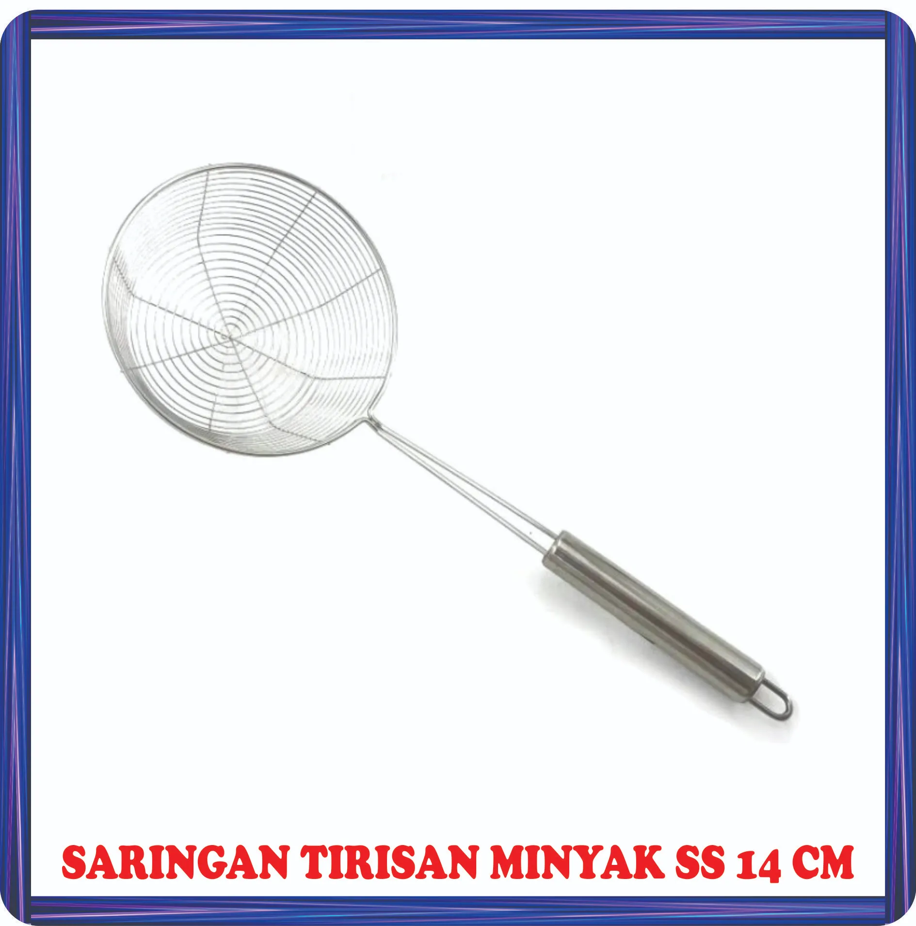 saringan tirisan minyak ss 14 cm