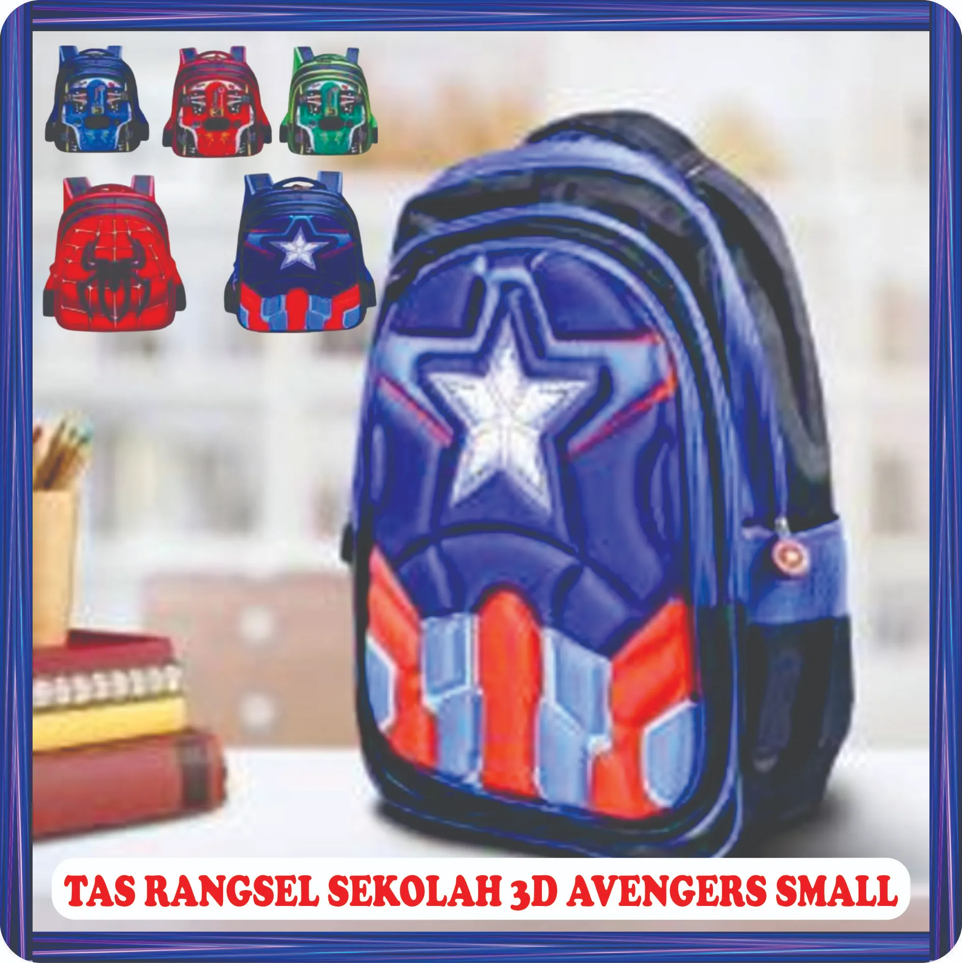 tas rangsel sekolah 3d avengers small