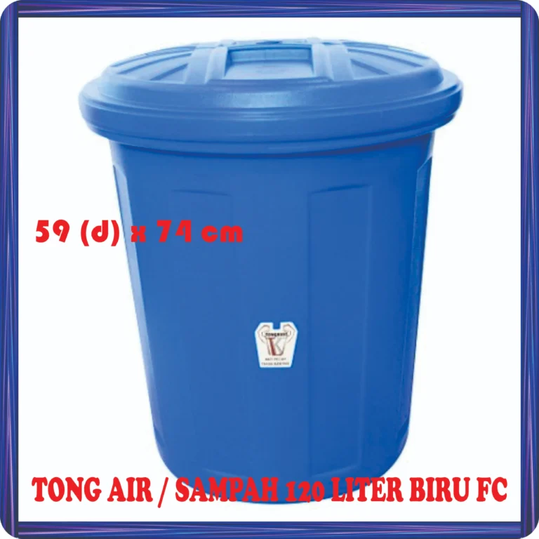tong air sampah 120 liter biru fc