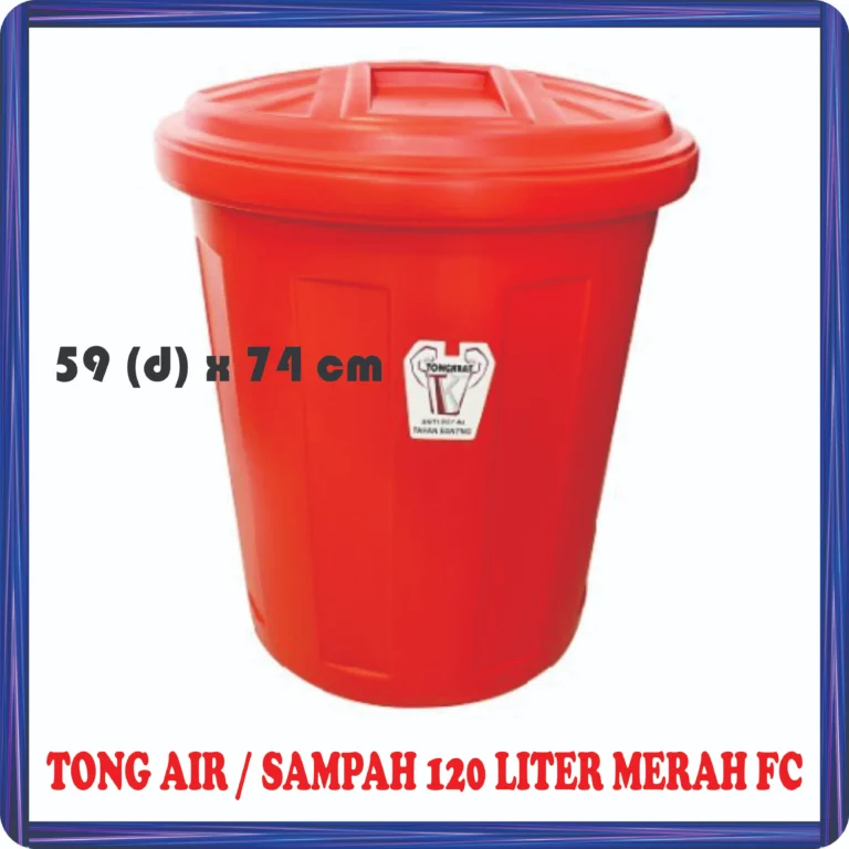 tong air sampah 120 liter merah fc