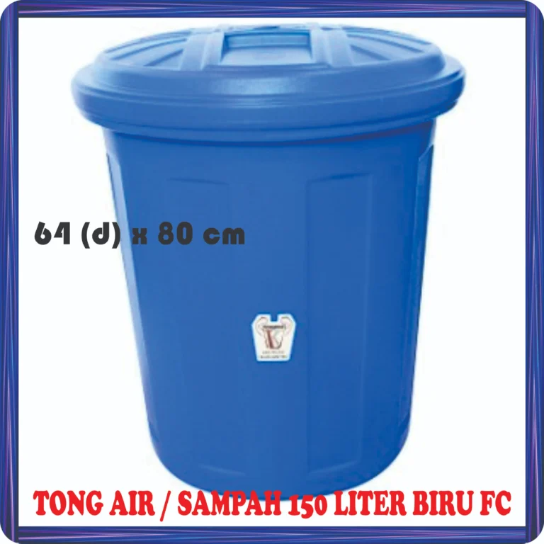 tong air sampah 150 liter biru fc