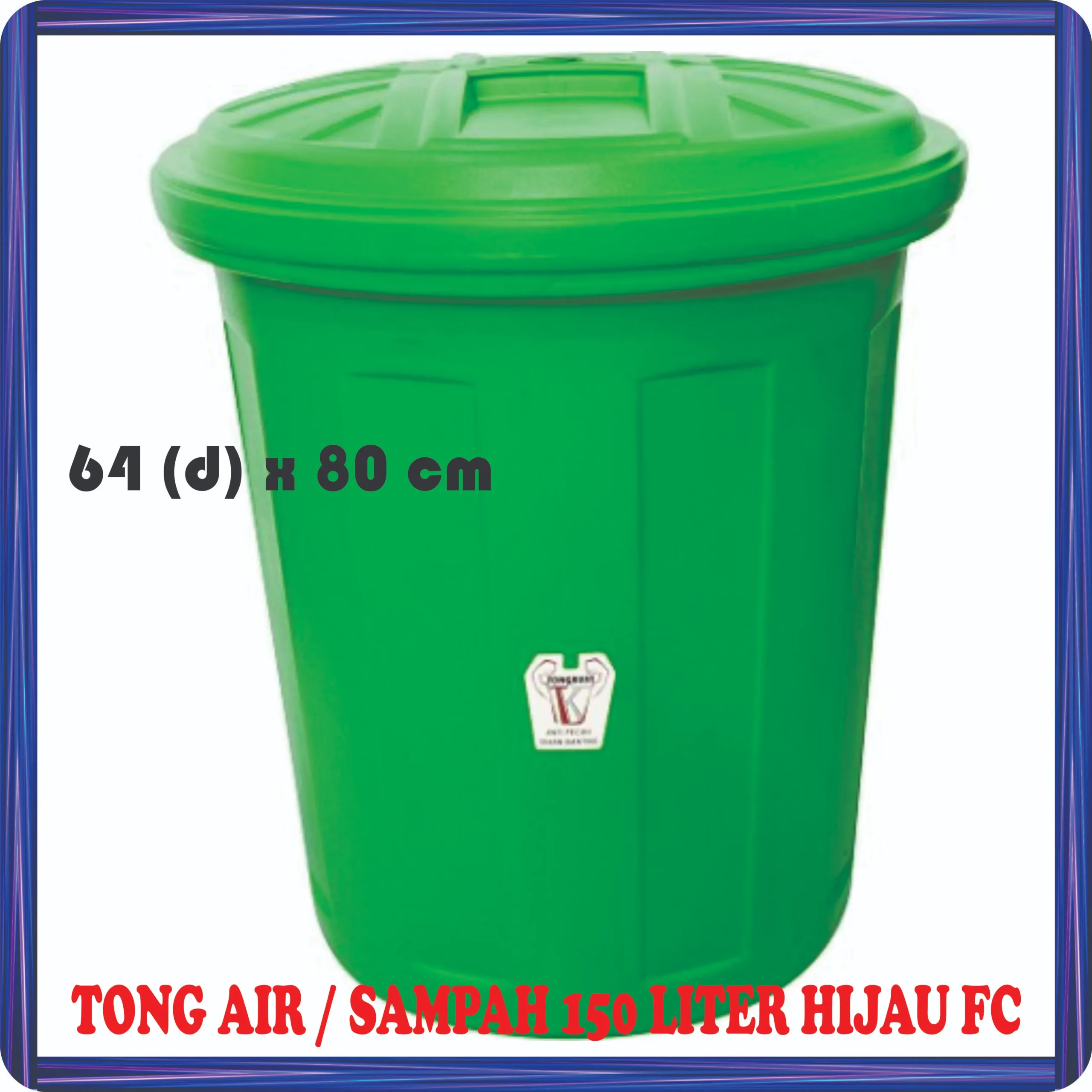 tong air sampah 150 liter hijau fc