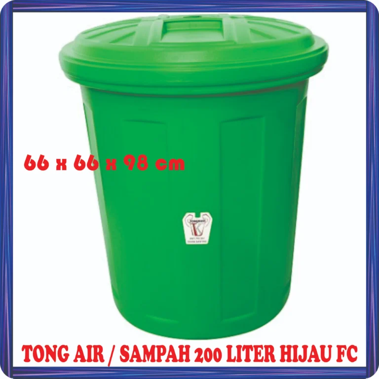 tong air sampah 200 liter hijau fc