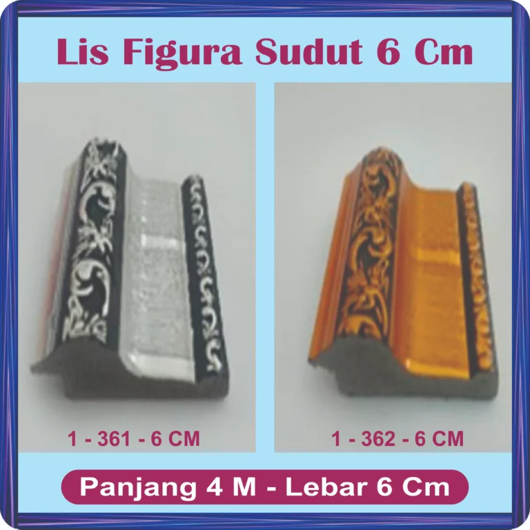 lis figura sudut panjang 4 meter x lebar 6 cm