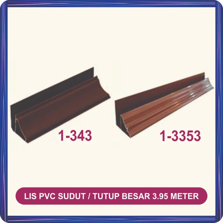 lis pvc sudut besar tutup panjang 3.95 meter