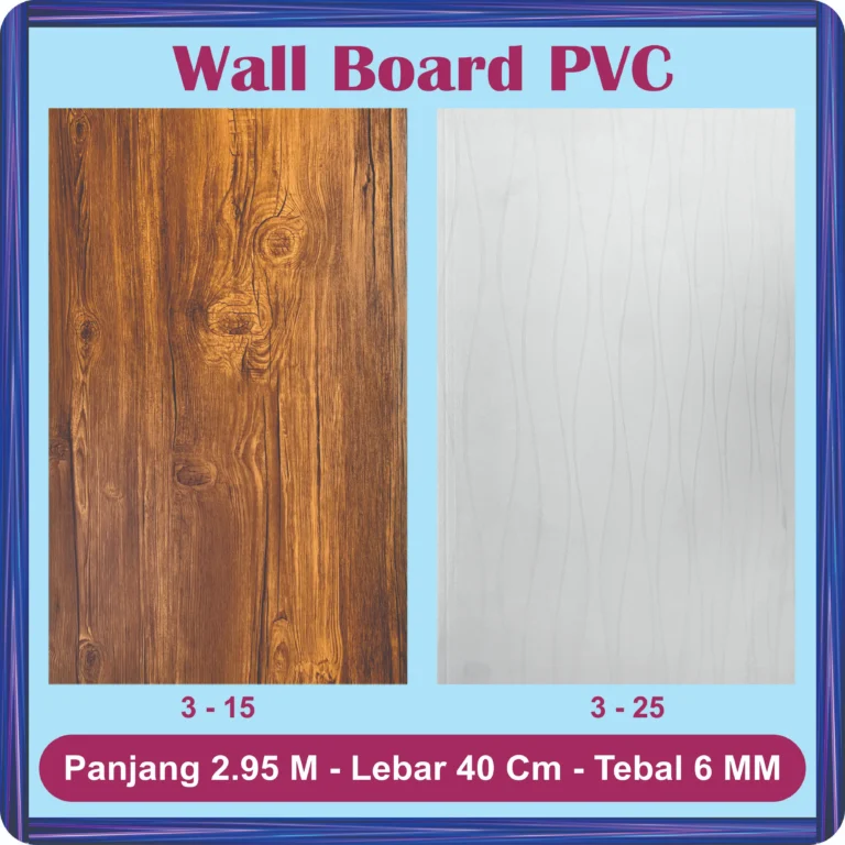 wallboard pvc 2.95 m x 40 cm x 6 mm