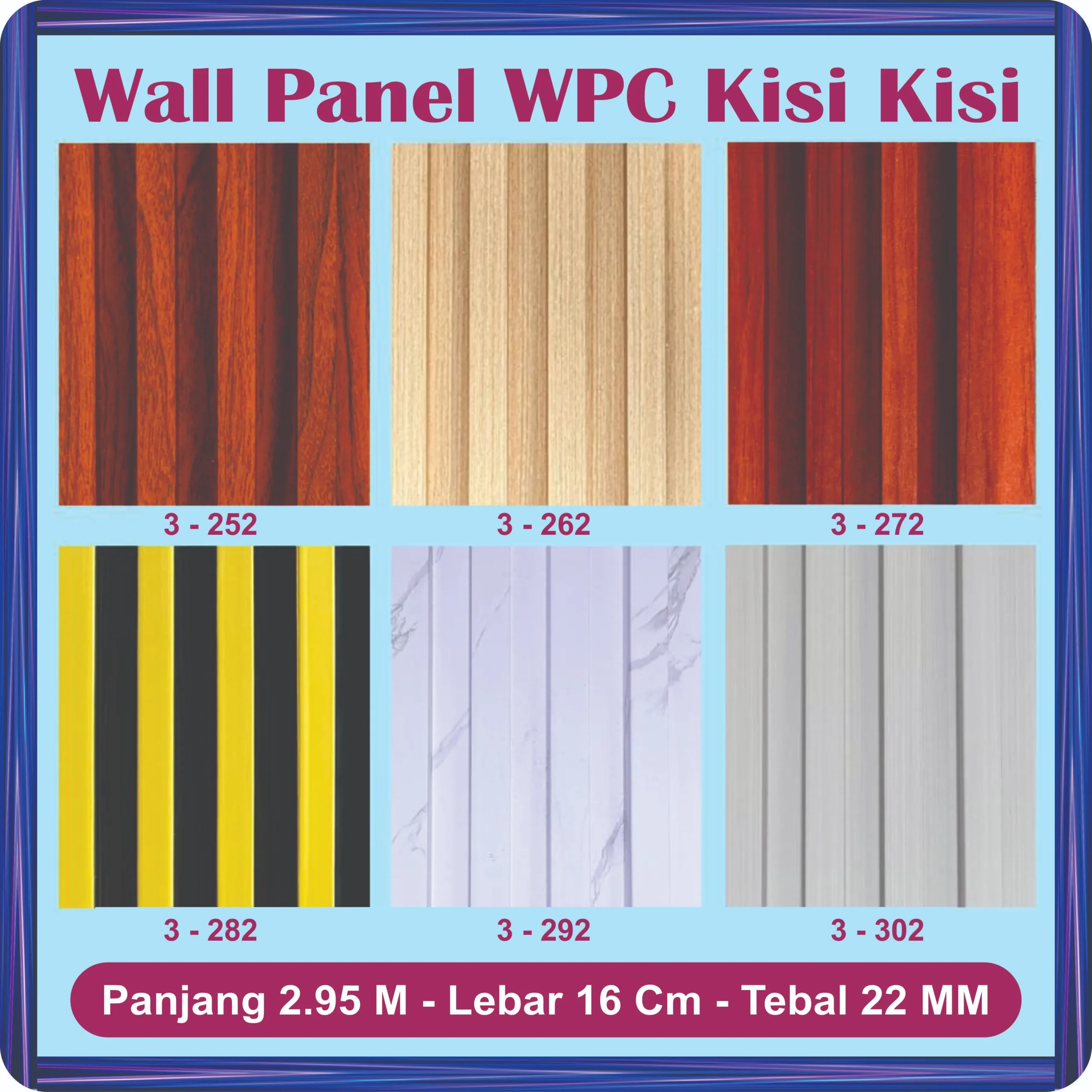 wallpanel wpc kisi kisi 2.90 m x 16 cm