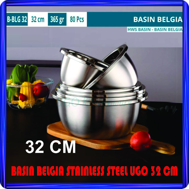 basin belgia stainless steel ugo 32 cm