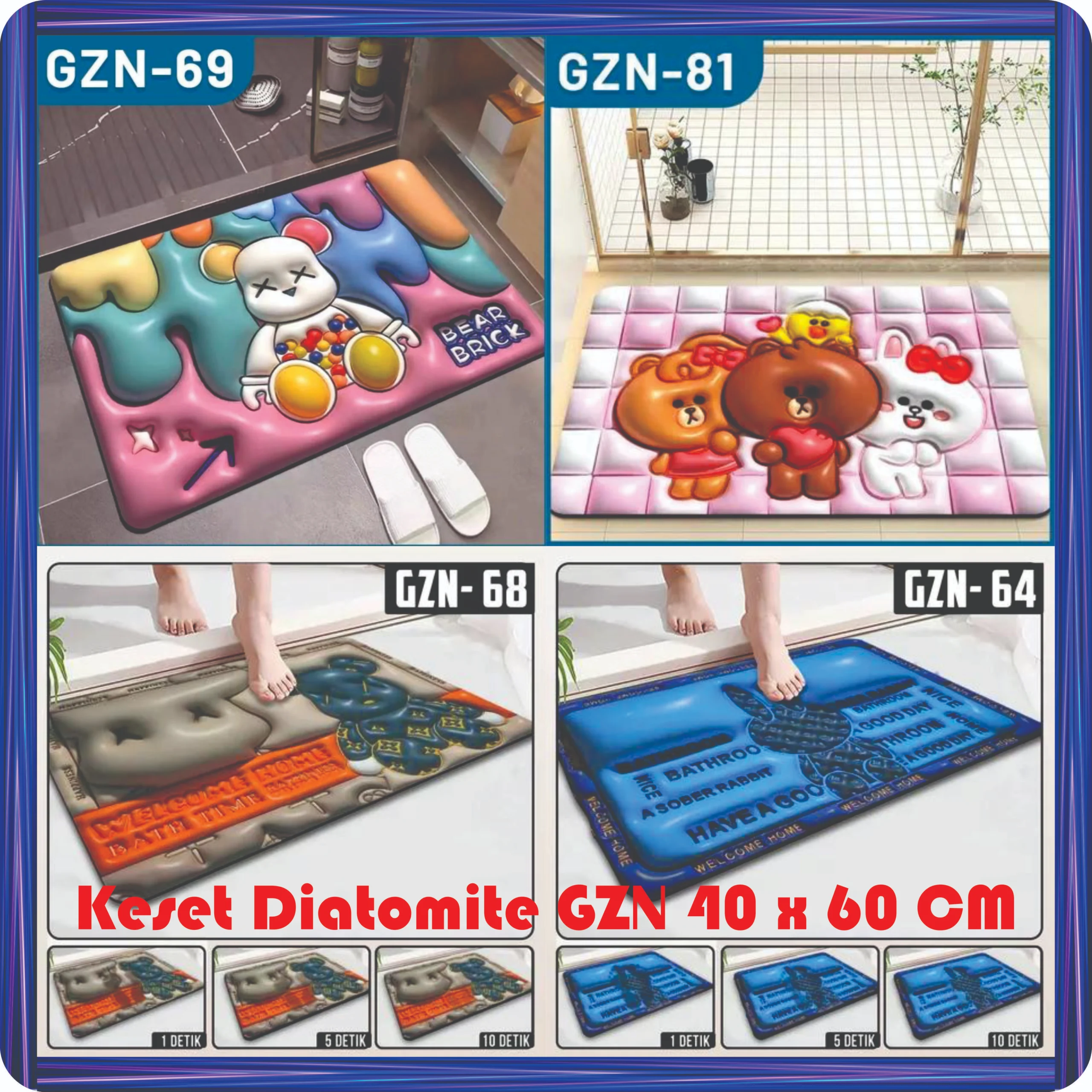 keset diatomite gzn 40 x 60 cm