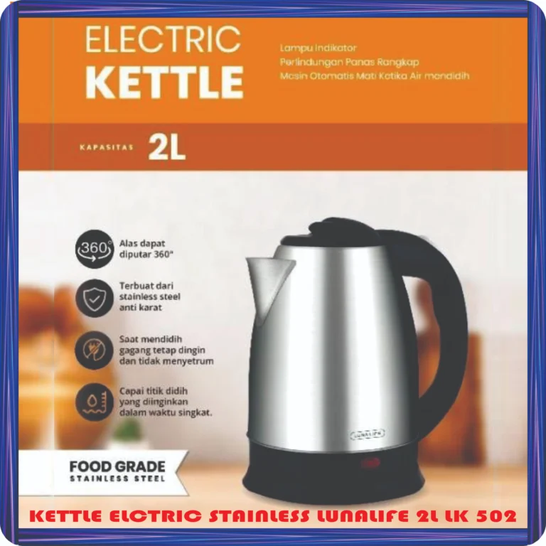 kettle elctric stainless lunalife 2l lk 502