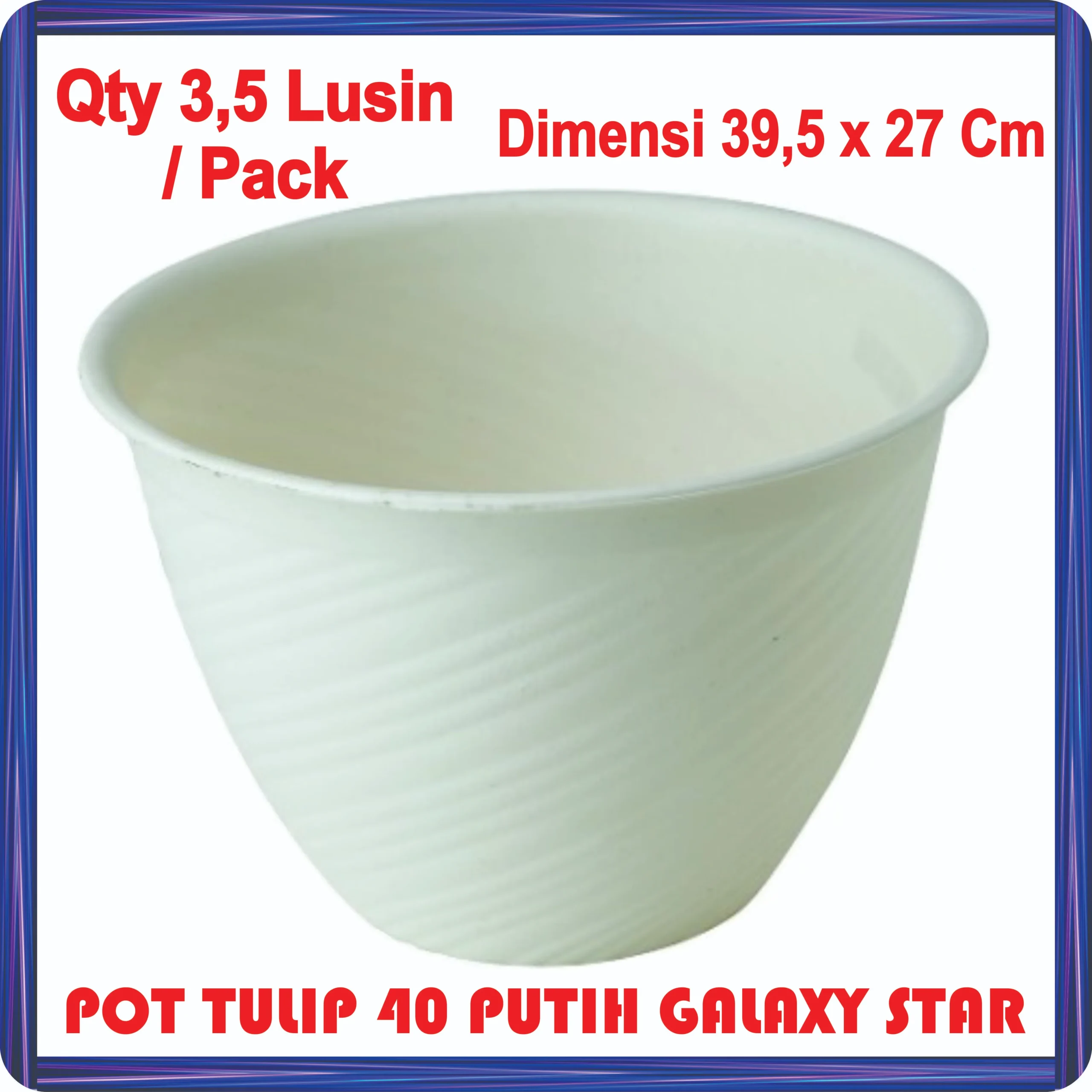 pot tulip 40 putih galaxy star