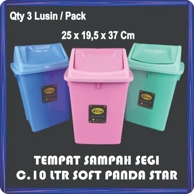 tempat sampah segi c.10 ltr soft panda star
