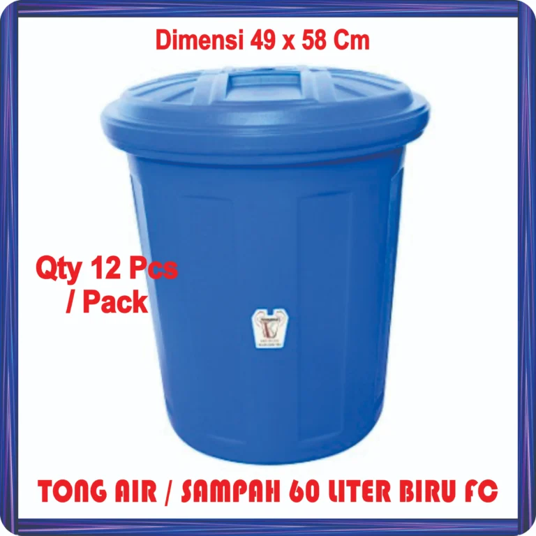 tong air sampah 60 liter biru fc