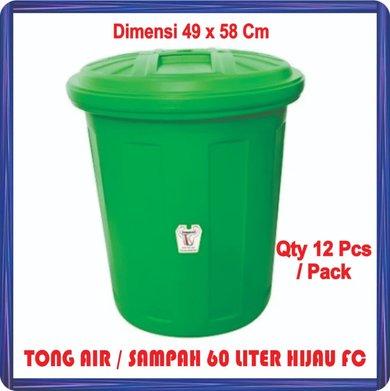 tong air sampah 60 liter hijau fc