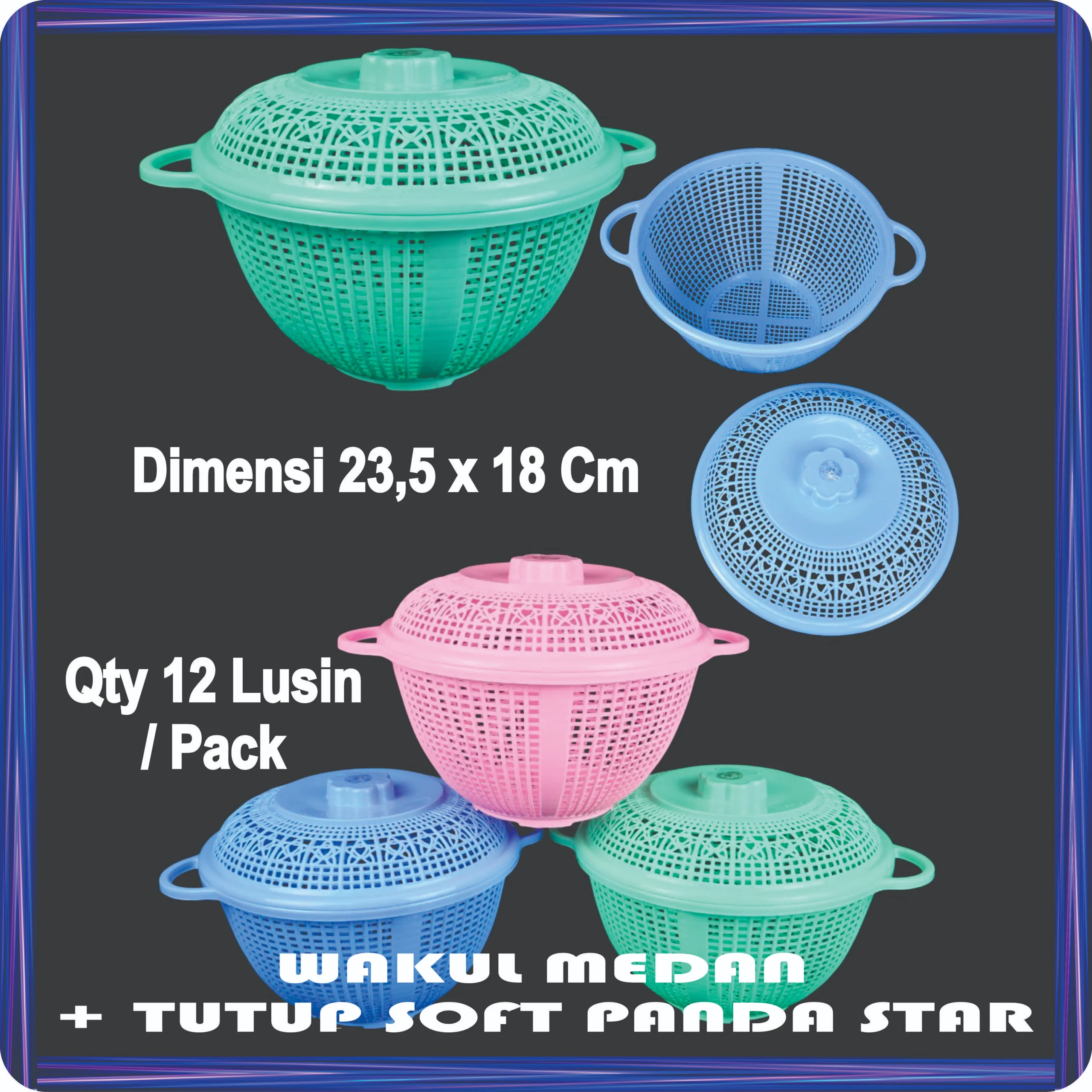 wakul medan + tutup soft panda star