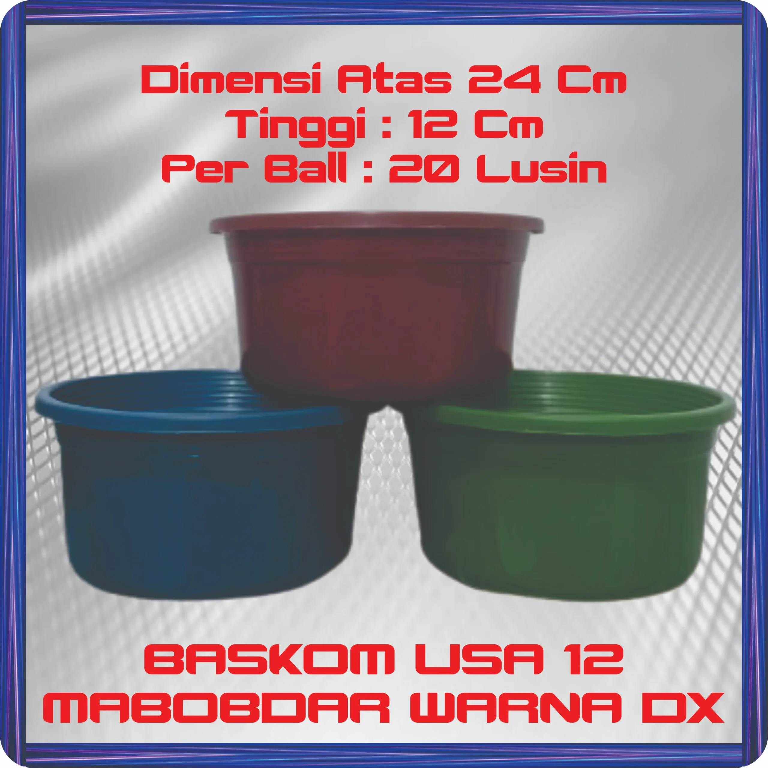 baskom usa 12 mabobdar warna dx