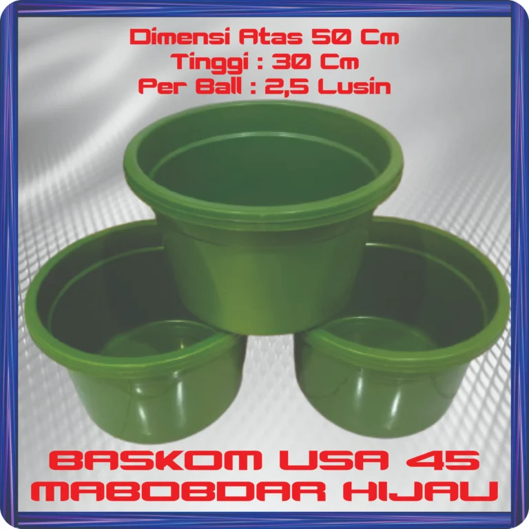 baskom usa 45 mabobdar hijau