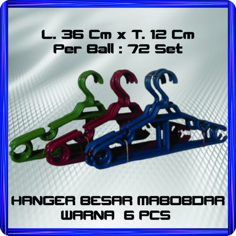 hanger besar mabobdar warna (6 pcs)