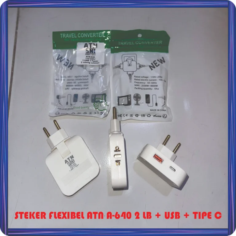steker flexibel atn a 640 2 lb + usb + tipe c