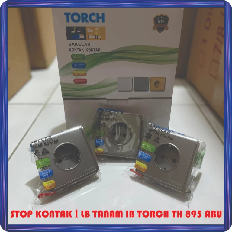 stop kontak 1 lubang tanam ib torch th 895 abu
