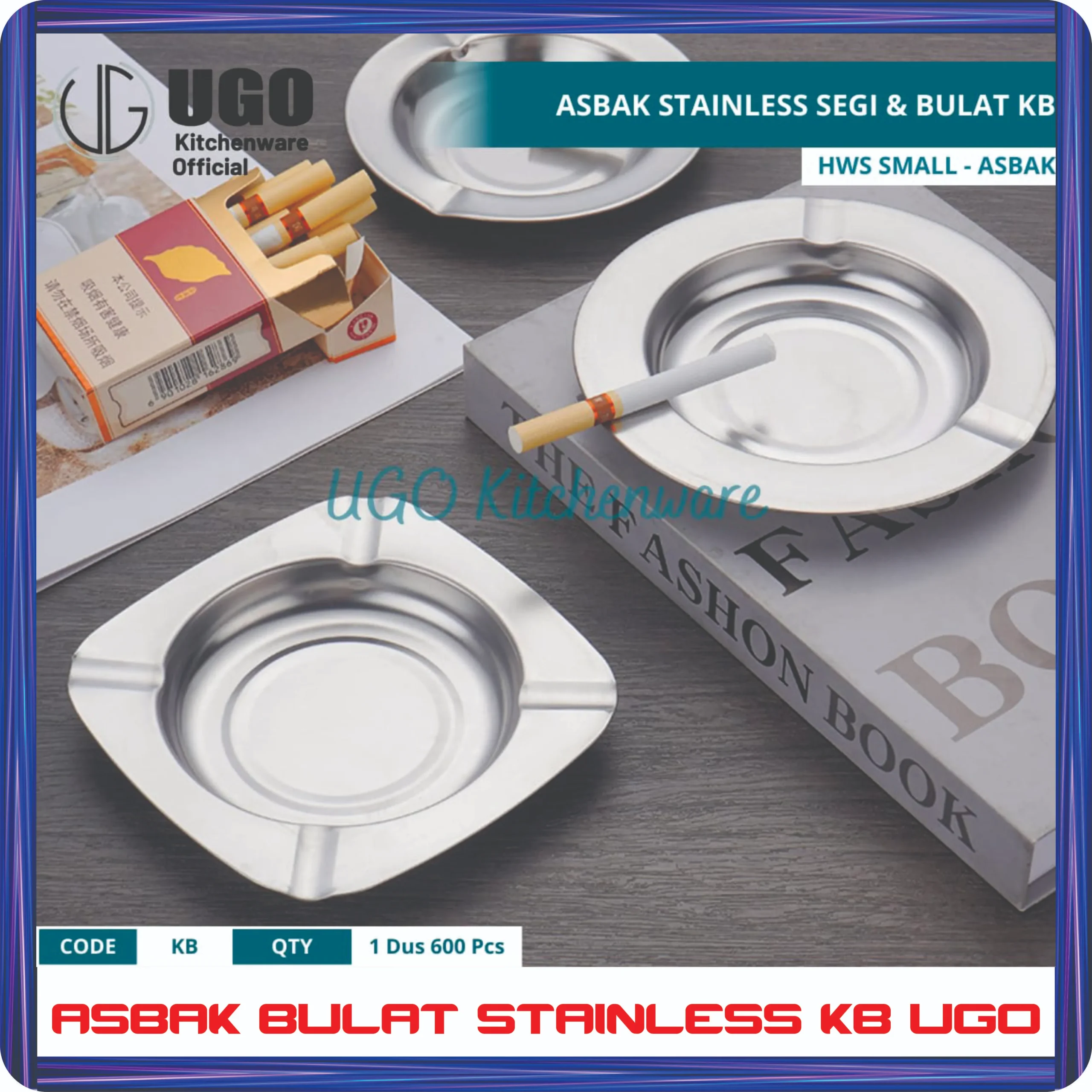 asbak bulat stainless kb ugo