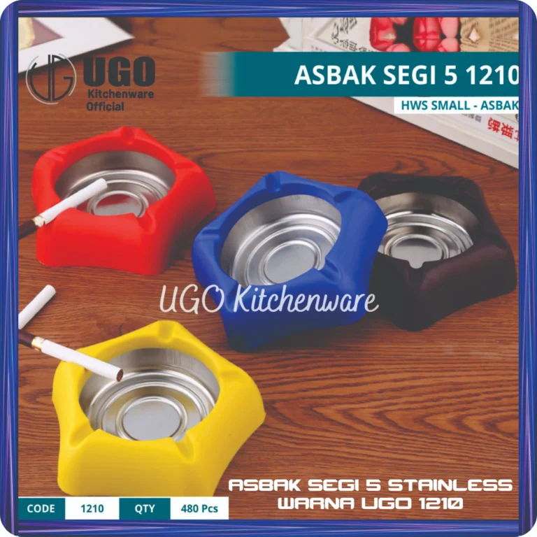 asbak segi 5 stainless warna ugo 1210
