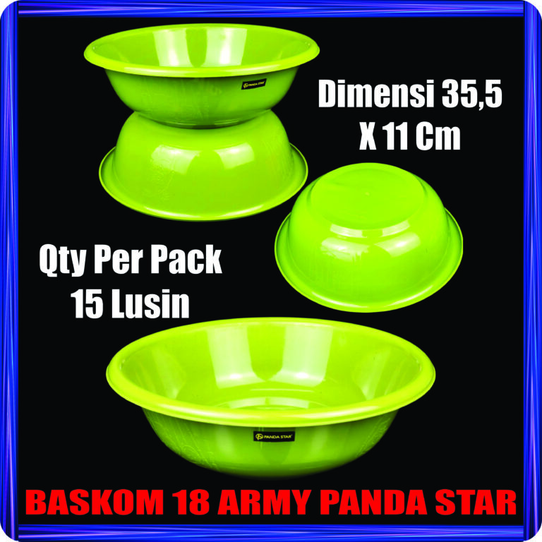 baskom 18 army panda star