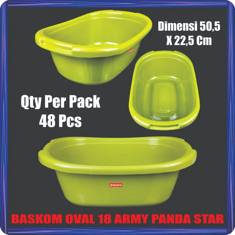 baskom oval 18 army panda star