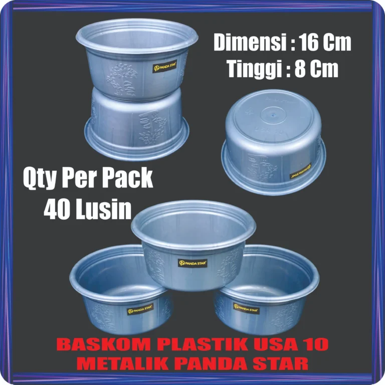 baskom plastik usa 10 metalik panda star