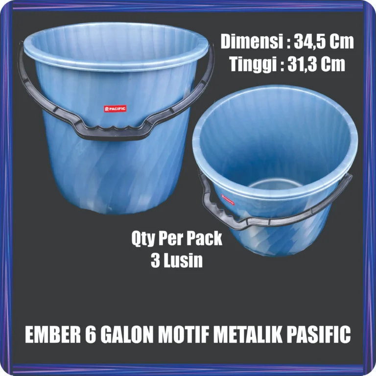 ember 6 galon motif metalik pasific