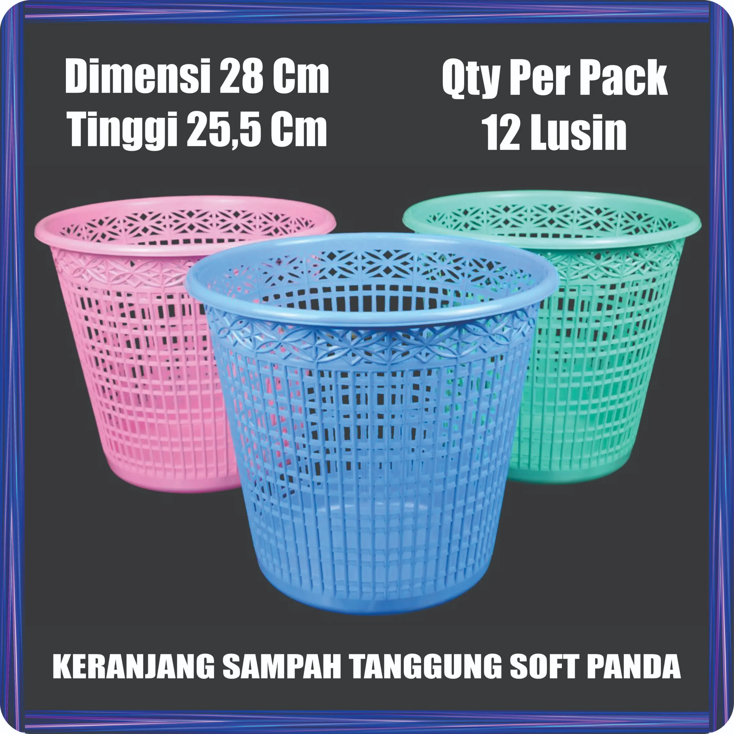 keranjang sampah tanggung soft panda