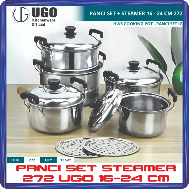 panci set steamer 272 ugo 16 24 cm