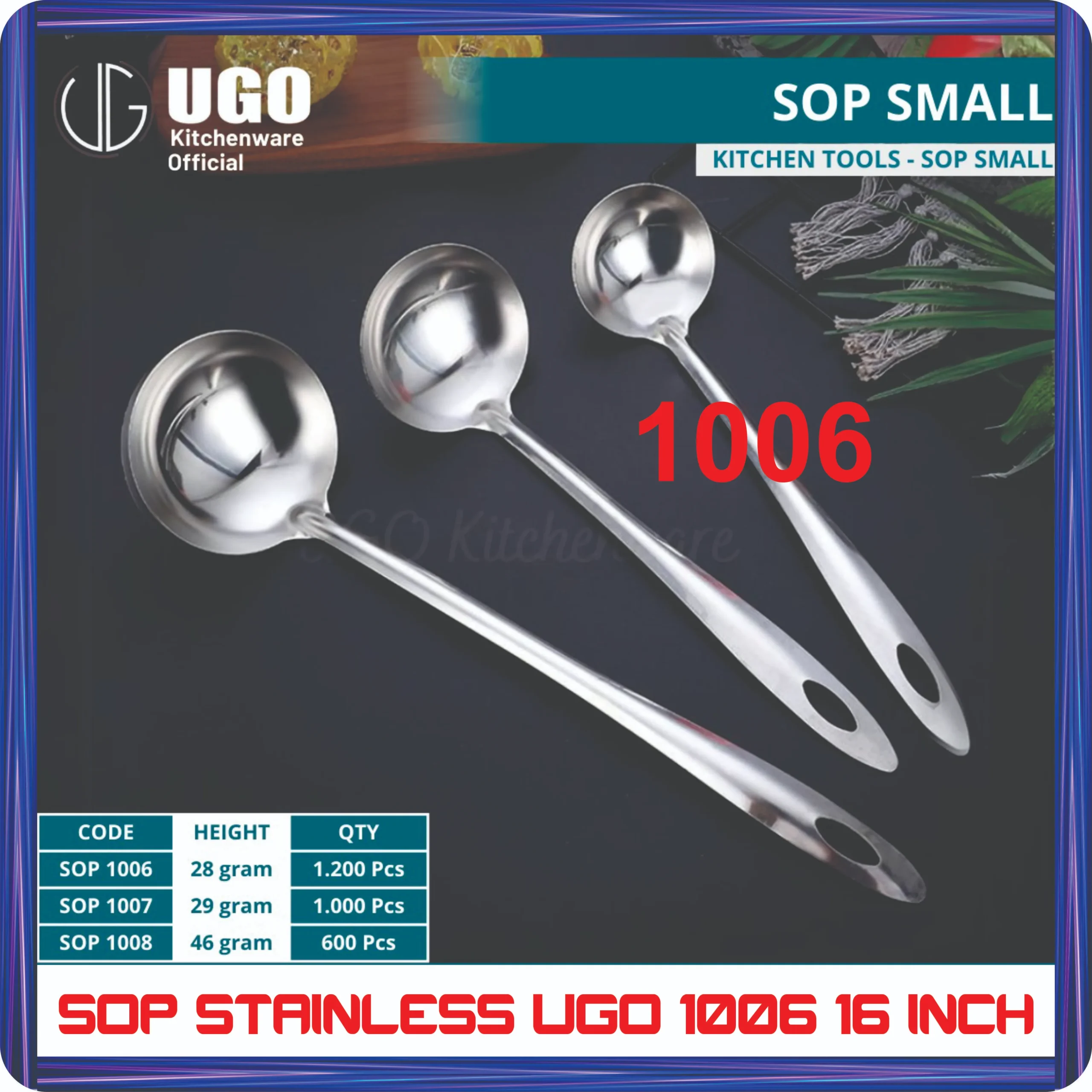 sop stainless ugo 1006 16 inch