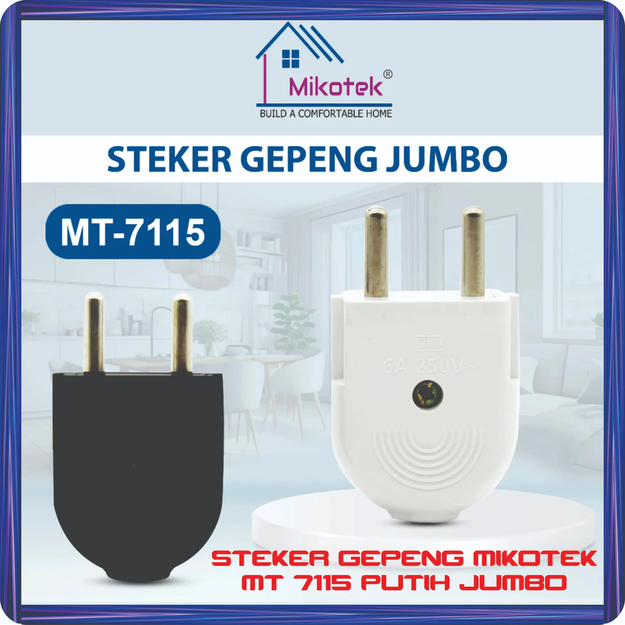 steker gepeng mikotek mt 7115 putih jumbo