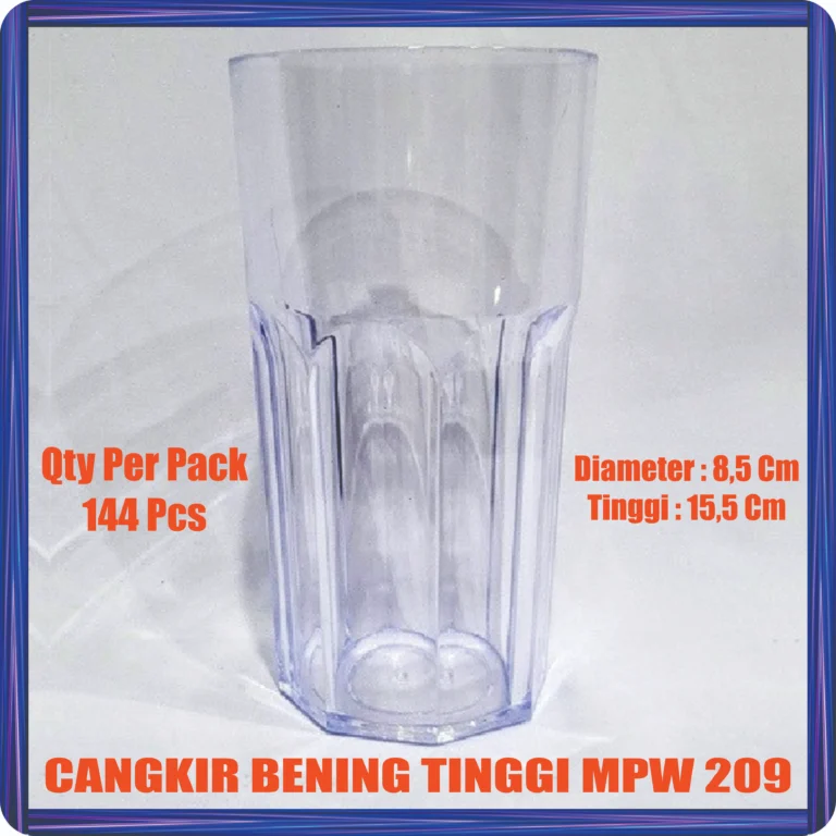 cangkir bening tinggi mpw 209