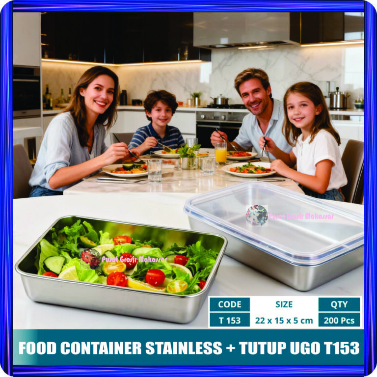 food container stainless + tutup ugo t153